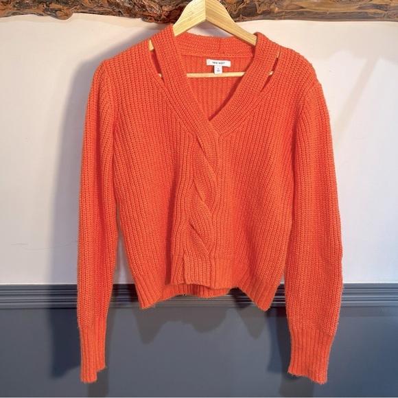 Nine West Salmon Colored Sweater with Cut Out Details size S - Picture 1 of 13